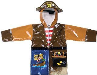 3 D Regenmantel Pirat Gr. 104 / 110 Kinder Ruber Piraten Seefahrer Schatzsuche: Spielzeug
