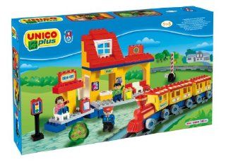 Androni Unico Plus Bausteine Eisenbahn Spielset 113tlg: Spielzeug