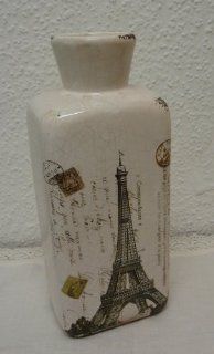 Nostalgie Keramik Vase EIFFELTURM creme antik: Küche & Haushalt