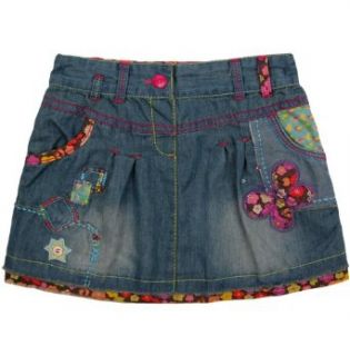 Jeans Rock Mdchen Sommer Minirock mit verstellbarem Bund, Schmetterling, 92: Bekleidung