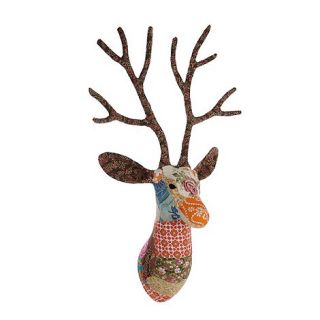 Multi fabric wall mounted stag