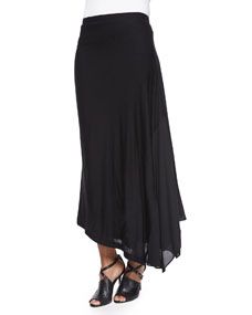 Donna Karan Double Layer Long Pull On Skirt