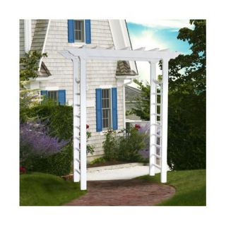 New England Arbors Westhaven Arbor with Pergola Top