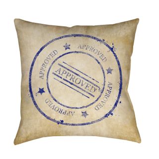 Thumbprintz Stamp Approved Indoor/ Outdoor Pillow  