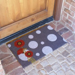 Rubber Cal, Inc. Rouge Contemporary Floral Doormat