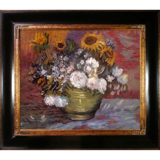 Vincent Van Gogh Sunflowers, Roses and Other Flowers Hand painted