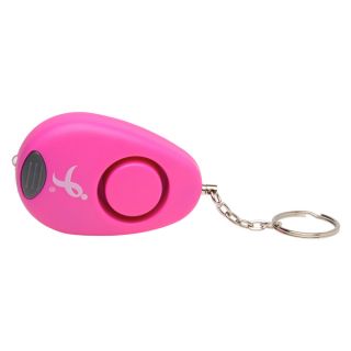 Pink with White Breast Cancer Ribbon Personal Alarm