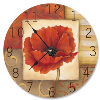 Orange Poppy Vanity Clock   Shopping