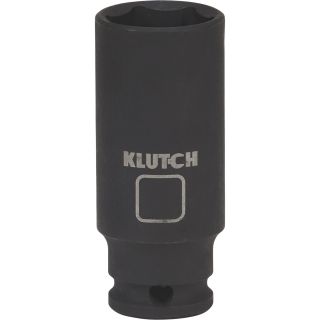 Klutch Deep Impact Socket — Metric, 3/8in.-Drive  Individual Metric Impact Sockets