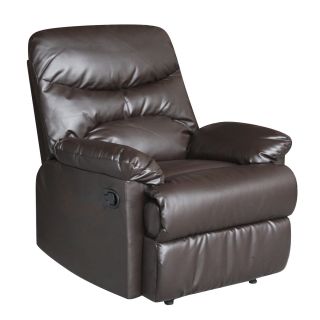 Tucker Brown Bonded Leather Recliner   Shopping   Big