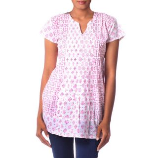 Handcrafted Cotton Rose Harmony Blouse (India)   Shopping