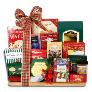 Deluxe Holiday Food Basket & Cutting Board Gift Set  