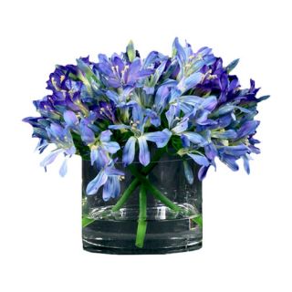 Tree Masters Inc. Agapanthus Accent in Round Glass Vase