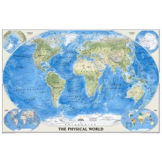 National Geographic Maps World Physical Wall Map