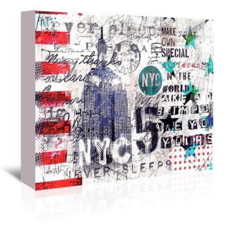 NYC Never Sleeps Graphic Art on Gallery Wrapped Canvas