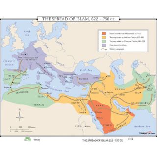 World History Wall Maps   Spread of Islam