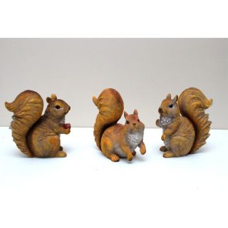 Attraction Design Home 3 Piece Squirrel Statue Set