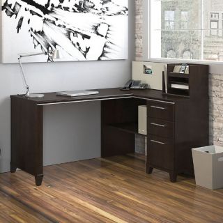 Bush Enterprise Commercial 60 Inch Corner Desk   Mocha Cherry   Desks