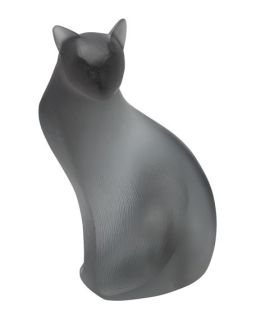 Daum Gray Cat Sculpture