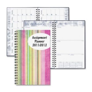 Stripes Design Weekly Assignment Planner, 13 Mos, 5x8, Color Stripes