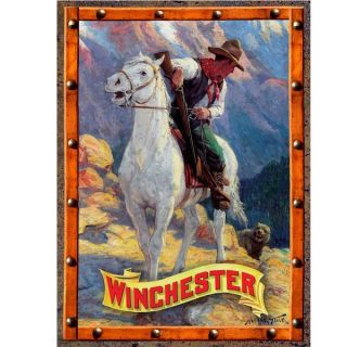 Winchester Cowboy and Bear Tin Decorative Sign  ™ Shopping