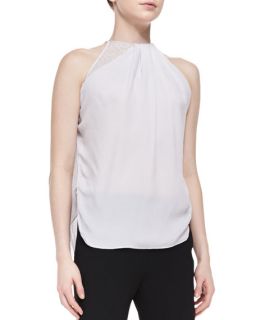 Halston Heritage Lace Back High Neck Top