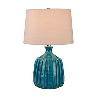 Dimond Ribbed Blues Ceramic Lamp   Shopping