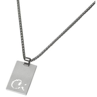 PalmBeach Cross Pendant in Sterling Silver with Stainless Steel Chain