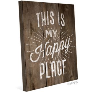 This Is My Happy Place Textual Art on Wrapped Canvas by Click Wall Art
