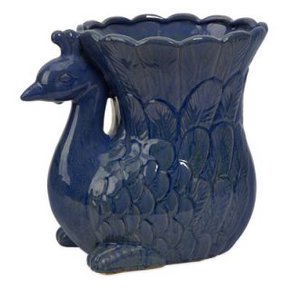 IMAX Viola Peacock Ceramic Planter