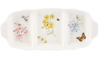 Lenox Butterfly Meadow 3 Section Divided Server   Specialty Serveware