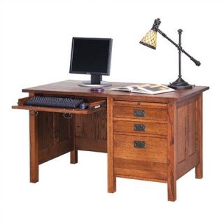 Anthony Lauren Craftsman Home Office 53.5 W Single Pedestal Computer