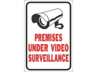 12X18 Premises Protected/Video Hy Ko Products Misc Signs, Numbers, Letters