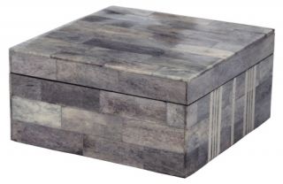 Dimond Home Gray And White Bone Box   Decorative Boxes & Baskets