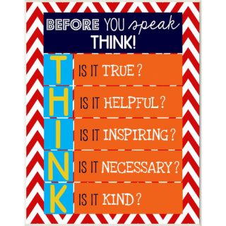 Stupell Industries The Kids Room Before You Speak Think Wall Plaque