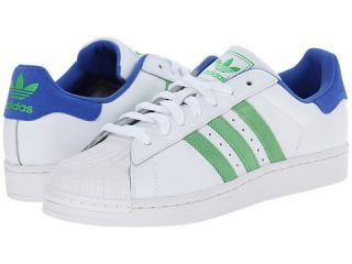 adidas Originals Superstar 2 White/Vivid Green/Vivid Blue
