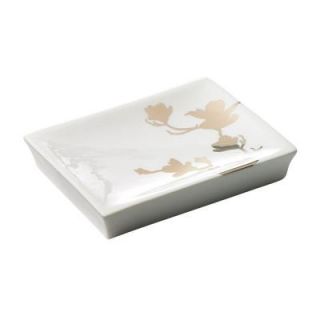 Home Decorators Collection Carissa 3 3/4 in. W Soap Dish in Porcelain with Platinum 0929500250