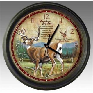 American Expediton WCLK 123 Mule Deer 16 inch Wall Clock