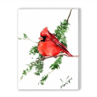 Red Cardinal 3 Painting Print on Wrapped Canvas by Americanflat