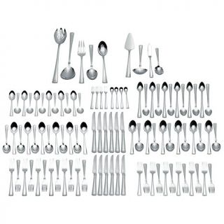 Kathy Ireland by Gorham 101 piece 18/10 Stainless Steel Service for 12 Flatware   7861822