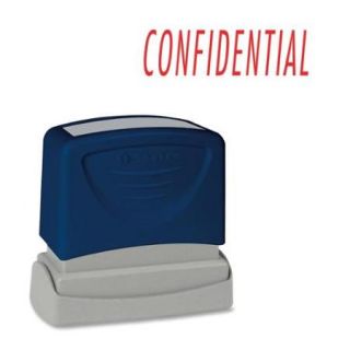 Sparco Pre inked Stamp   Confidential Message Stamp   1.75" X 0.62"   Red (SPR60021)