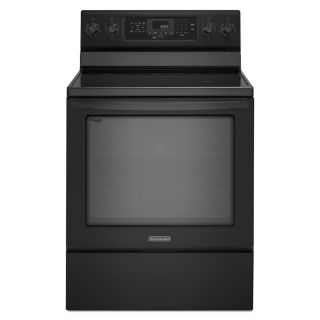 KitchenAid Architect II Smooth Surface Freestanding 5 Element 6.2 cu ft Self Cleaning Convection Electric Range (Black) (Common: 30 in; Actual: 29.94 in)