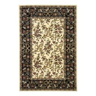 KAS Rugs Always Ribbons Ivory Rectangular Indoor Woven Oriental Area Rug (Common: 8 x 11; Actual: 91 in W x 130 in L)