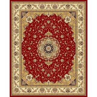Safavieh Lyndhurst Red and Ivory Rectangular Indoor Machine Made Area Rug (Common: 8 x 10; Actual: 96 in W x 132 in L x 0.58 ft Dia)