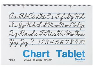 Pacon 74520 Chart Tablets, Unruled, 24 x 16, White, 25 Sheets/Pad