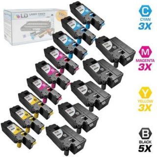 LD Compatible Replacements for Dell Color Laser C1660w Set of 14 Laser Toner Cartridges Includes: 5 332 0399 Black, 3 332 0400 Cyan, 3 332 0401 Magenta, and 3 332 0402 Yellow