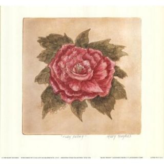 Ruby Peony Poster Print by Mary Hughes (9 x 9)