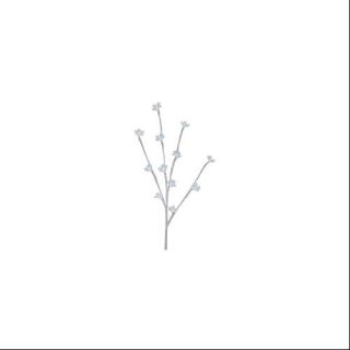 20" Battery Operated LED Lighted Artificial Flower Branch   Cool White Lights