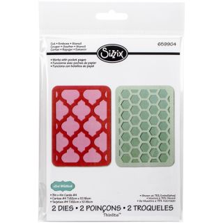 Sizzix Thinlits Dies 2/Pkg 3X4 Cards #4 (For Pocket Pages)