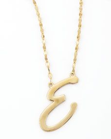 Lana 14k Gold Letter Necklace, E